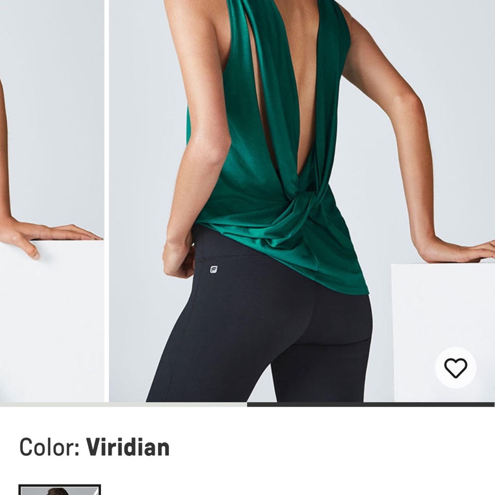 Beautiful  small emerald green tank by Fabletics( aka Erin Tank)